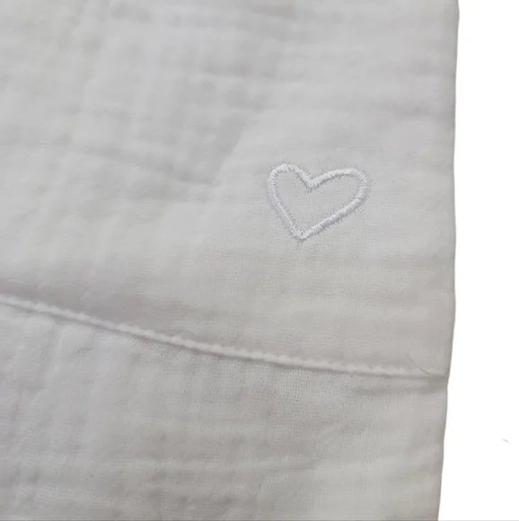 Aimee Kestenberg White Gauzy Waffle-knit Loungewear Cover-up Dress Women’s L - Picture 9 of 16